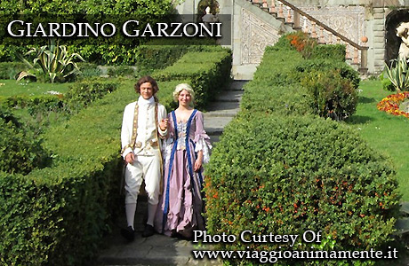 Giardino Garzoni figuranti in abito d'epoca.