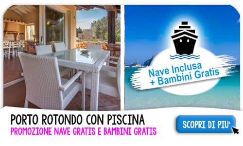 Residence con piscina vicino al mare Porto Rotondo Sardegna con bambini gratis e nave inclusa nel prezzo