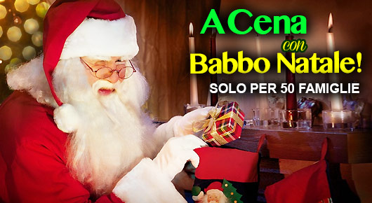 A cena con Babbo Natale e ingresso al Bosco degli Elfi