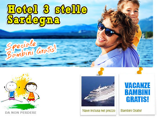 Hotel 3 stelle in Sardegna con bambino gratis